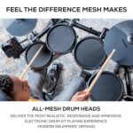 Batería Electrónica Alesis Turbo Mesh Kit Siete Piezas Malla Negro con Auriculares JBL Tune 510BT