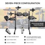 Batería Electrónica Alesis Turbo Mesh Kit Siete Piezas Malla Negro con Auriculares JBL Tune 510BT