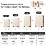 Juego de Maletas EastVita 13 Piezas Carry On 16 20 Facturada 24 28 Pulgadas Bloqueo TSA Blanco Ligero ABS