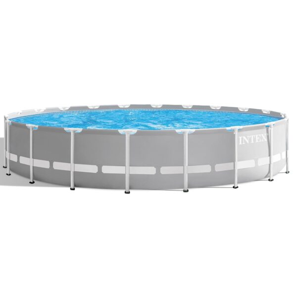 Piscina Intex Prism Frame 26757EH 22 x 48 pulgadas Resistente a Pinchazos con Bomba Escalera y Cubierta