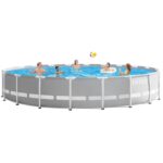 Piscina Intex Prism Frame 26757EH 22 x 48 pulgadas Resistente a Pinchazos con Bomba Escalera y Cubierta