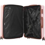Set de Maletas EastVita YJJ-df-PBY_15K41PGK-15 3 Piezas ABS Rosado 20 24 28 Pulgadas Ampliable 25% Candado TSA