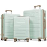 Juego de Maletas EastVita YJJ-df-PBY_15K40YJ1-19 3 Piezas ABS Gris Ampliables con Candado TSA y Ruedas Giratorias