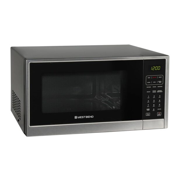 West Bend Horno de convección de microondas 3 en 1 con freidora de aire de 1000 vatios con 10 niveles de potencia y 12 a