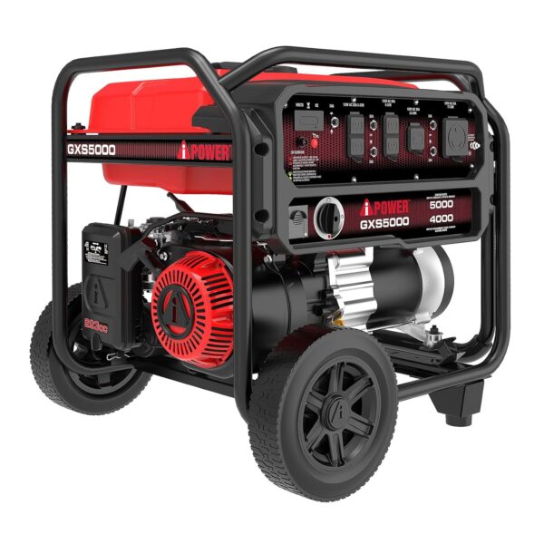 Generador Portátil A-iPower GXS5000 5000 W Gasolina Motor OHV 223cc Rojo