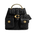 Mochila Coach Tabby CU076-B4BK de cuero acolchado negro para mujer