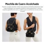 Mochila Coach Tabby CU076-B4BK de cuero acolchado negro para mujer