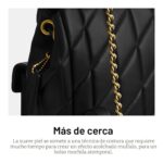 Mochila Coach Tabby CU076-B4BK de cuero acolchado negro para mujer
