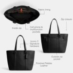 Bolso Tote Coach Gotham Cremallera CU116 Cuero Negro
