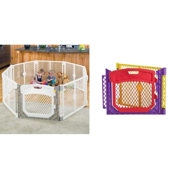 Patio de juegos Toddleroo by North States Superyard Ultimate 8 paneles con extensión de 2 paneles plástico 34.4 pies cua