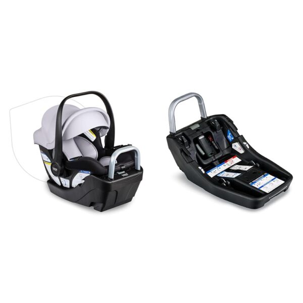 Asiento infantil para automóvil Britax Willow S con base Alpine tecnología ClickTight orientado hacia atrás arnés de 5 p