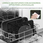 NutriChef Parrilla sin humo para interiores | Parrilla inteligente y freidora de aire con 7 funciones de cocción | Capac