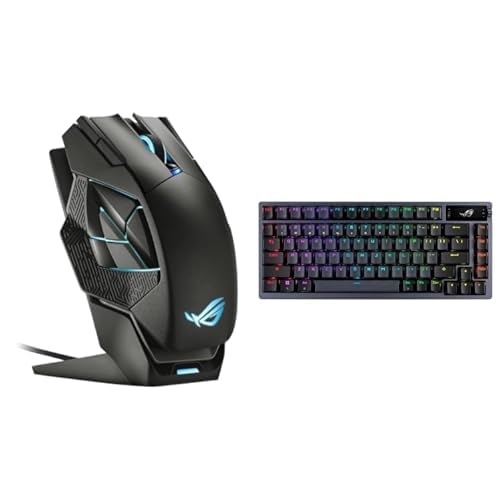 Mouse Inalámbrico para Juegos ASUS ROG Spatha X y Teclado Mecánico Inalámbrico ASUS ROG Azoth 75 Negro