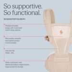 Portabebés Ergobaby Alta Asiento de Cadera 2 en 1 Malla Transpirable Gris Perla 4 a 48 Meses Hasta 25 Libras