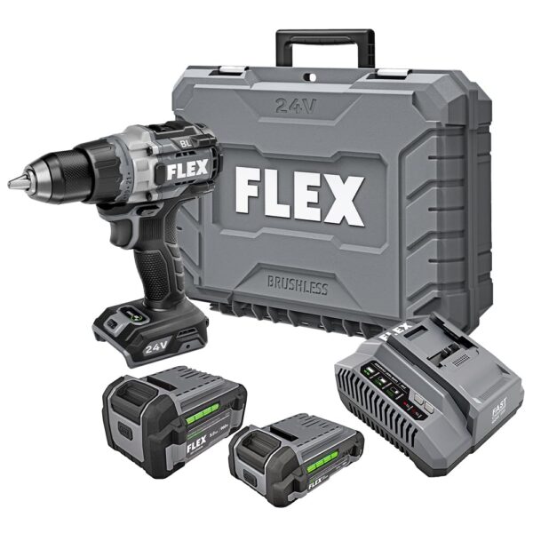 FLEX Kit de modo turbo sin escobillas de 24 V sin escobillas de 1/2 pulgada y 1,400 In-lbs de par de torsión de 2 veloci