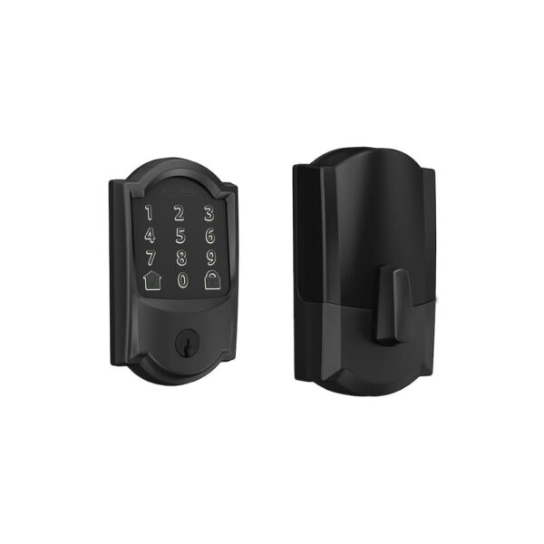 Schlage Cerrojo de seguridad inteligente con WiFi con codificación Camelot Residential BE489WBCCAM622 con pestillo 12351
