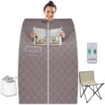 Sauna de Vapor Portátil SereneLife SLISAU60GRY.5 900W 122°F Temporizador 60 Minutos Gris
