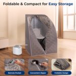 Sauna de Vapor Portátil SereneLife SLISAU60GRY.5 900W 122°F Temporizador 60 Minutos Gris