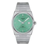 Reloj Tissot PRX Powermatic 80 T1374071109101 Automático Caja de Acero Inoxidable 40 Milímetros Esfera Verde Correa Gris