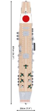 Modelo de Construcción COBI IJN Akagi Portaaviones Armada Imperial Japonesa Escala 1:300 3573 Piezas