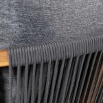 Taburete de Bar JONATHAN Y BSL1200B SET2 Porto Madera de Acacia con Cuerda Gris Marrón Teca Juego de 2