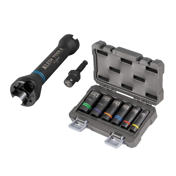 Juego de Llaves de Impacto Klein Tools 660KIT1 1/2 Pulgada 8 Piezas con Dado de Impacto 5 en 1
