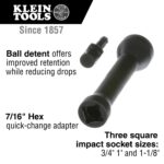 Juego de Llaves de Impacto Klein Tools 660KIT1 1/2 Pulgada 8 Piezas con Dado de Impacto 5 en 1