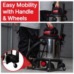 Shop-Vac 5761311 Aspiradora para uso húmedo y seco de 12 galones, 6 HP máximo, manguera de 1.5 pulgadas de diámetro x 7