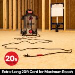 Shop-Vac 5761311 Aspiradora para uso húmedo y seco de 12 galones, 6 HP máximo, manguera de 1.5 pulgadas de diámetro x 7