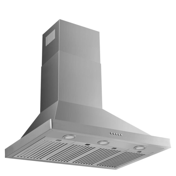 Micmi Campana extractora de 48 pulgadas para montaje en pared, ventilación convertible de 800 CFM, acero inoxidable para