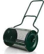 Esparcidor de Compost Julimoon JM-4123-GT 24 Pulgadas 2.7 Pies Cúbicos Malla Metálica Mango en Forma de U