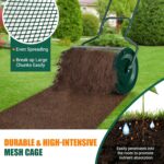 Esparcidor de Compost Julimoon JM-4123-GT 24 Pulgadas 2.7 Pies Cúbicos Malla Metálica Mango en Forma de U