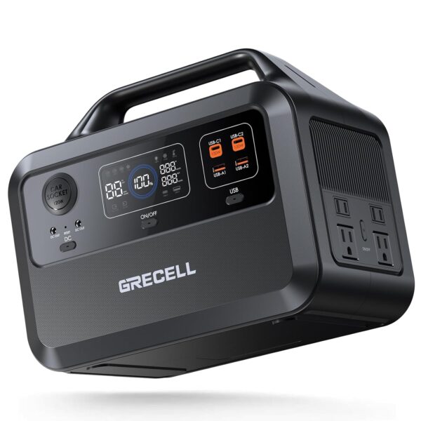 Estación de Energía Portátil GRECELL EB500 600W 460Wh LiFePO4 Negro