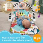 Set de Regalo para Bebé Fisher-Price Piano Gym Glow and Grow Kick and Play con Silla de Piso Sit Me Up y Maracas Rattle