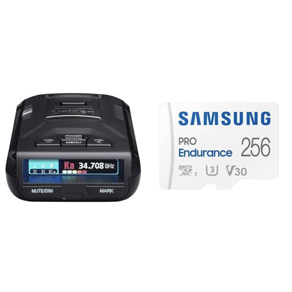 Detector de Radar Uniden R3 Extreme con Tarjeta de Memoria MicroSDXC Samsung PRO Endurance 256GB con Adaptador