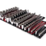 TEKTON SHD99202 - Juego de llaves de 1/4, 3/8, 1/2 pulgada con rieles y bandejas de 6 puntos, 214 piezas