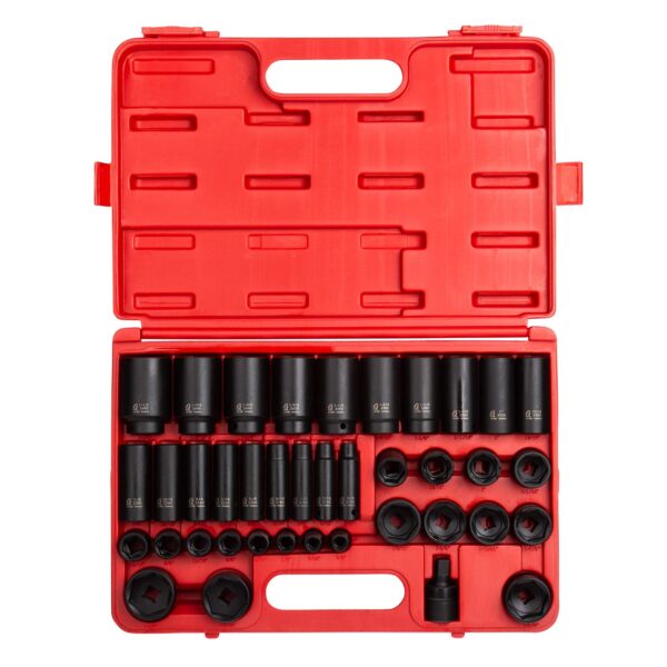 Juego de Llaves de Impacto Sunex Tools 2668 1/2 Pulgada 39 Piezas SAE Acero Cr-Mo