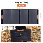 Panel solar portátil Asypets 420W plegable silicio monocristalino negro