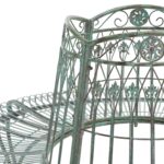 Banco de árbol de hierro forjado SAFAVIEH Ally PAT5019D verde oscuro antiguo estilo victoriano para exteriores 60 x 60 x