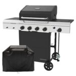 Parrilla de Gas Megamaster 720-0804HK 4 Quemadores con Quemador Lateral 52000 BTU Área de Cocción 568.2 Pulgadas Cuadrad