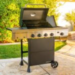 Parrilla de Gas Megamaster 720-0804HK 4 Quemadores con Quemador Lateral 52000 BTU Área de Cocción 568.2 Pulgadas Cuadrad