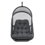 Silla Columpio Greemotion GM-1010DG con Cojín Malla Transpirable Resistente a Rayos UV Capacidad 220 Libras Gris Oscuro