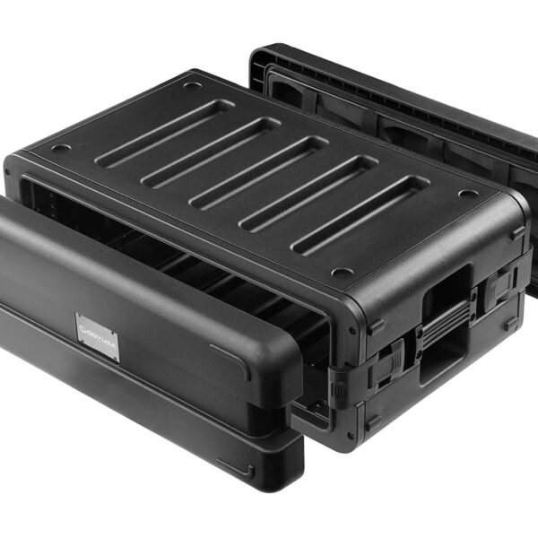 Odyssey Estuche hermético para rack 3U XS con 4 compartimentos para micrófonos