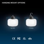 E-Z UP SKYFUZE - Luz LED de globo y trípode de 60 W con más de 5,000 pies cuadrados de iluminación de 360 grados, 7,800