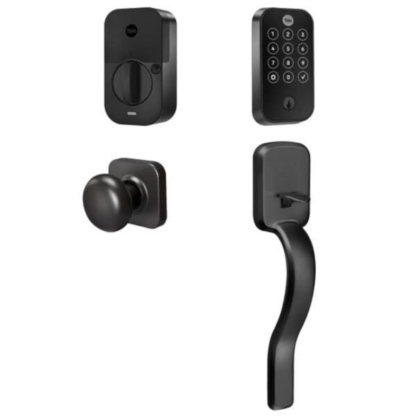 Yale Assure Lock - Cerrojo de seguridad de 2 táctiles, cerradura inteligente de puerta de entrada con llave de gamuza ne