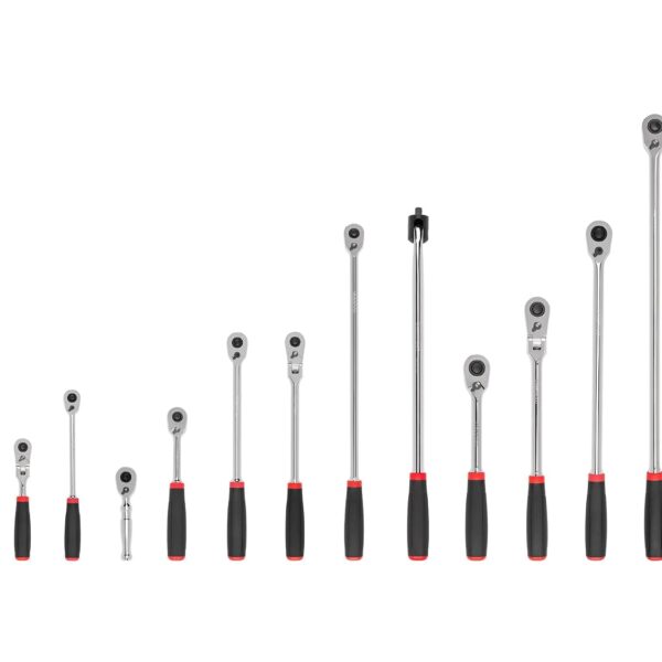 Juego de Trinquete y Barra de Disyuntor TEKTON SDR99904 de Liberación Rápida 1/4 3/8 1/2 Pulgada 15 Piezas