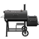 Ahumador y Parrilla de Carbón Oklahoma Joe's Highland Offset Flujo Inverso 24203003 1093 Pulgadas Cuadradas Negro