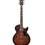 IYV-IJZ-300A TSB Jazz - Guitarra eléctrica de cuerpo sólido con cuerpo hueco, Tobacco Sunburst
