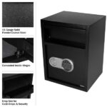 Stalwart - Caja de seguridad electrónica con teclado digital y 2 llaves manuales de anulación para dinero en efectivo o