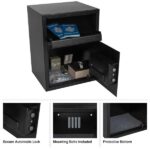 Stalwart - Caja de seguridad electrónica con teclado digital y 2 llaves manuales de anulación para dinero en efectivo o